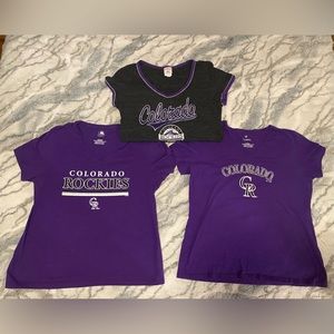 COLORADO ROCKIES WOMEN’S SIZE LARGE XL TOPS